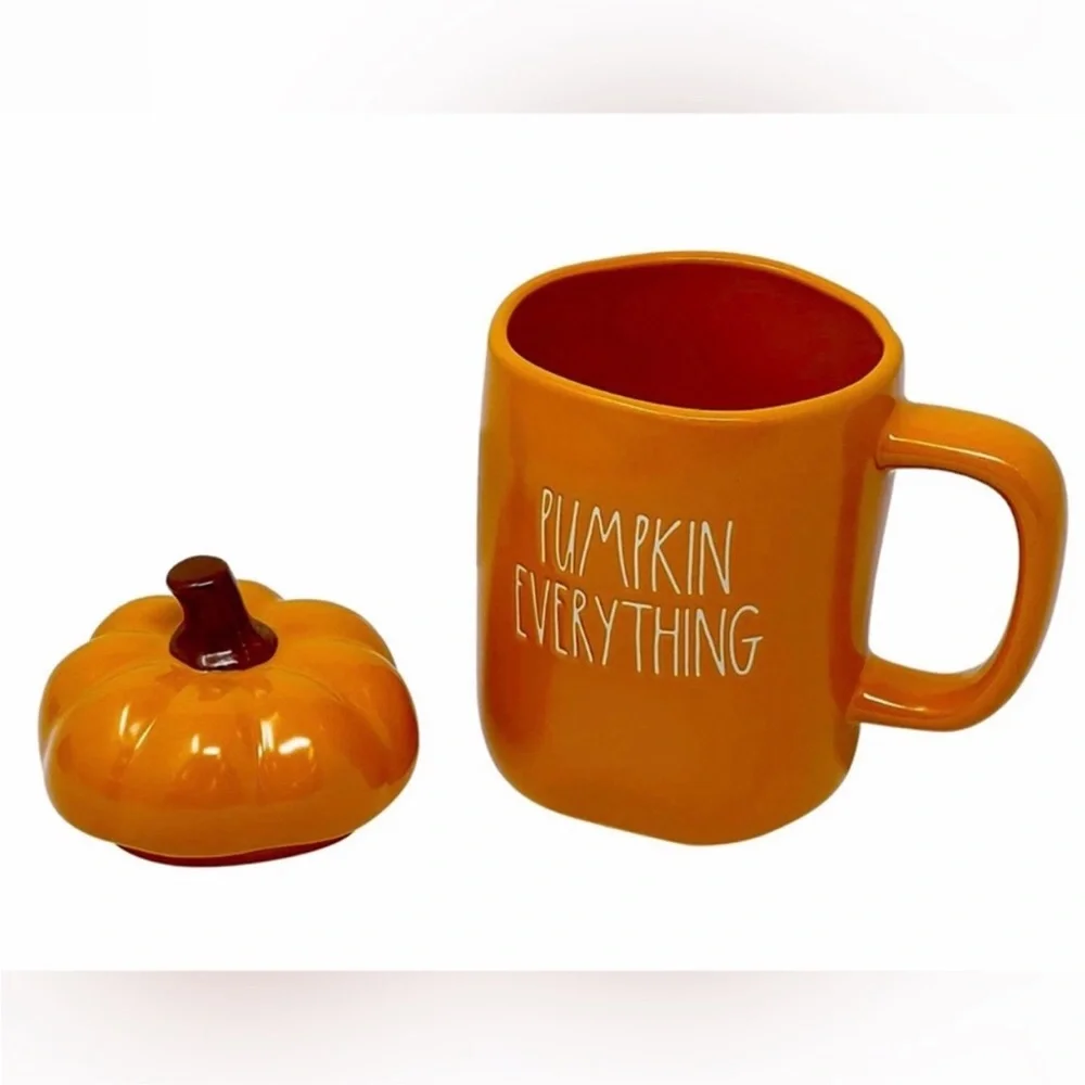 Rae Dunn-Pumpkin Everything Mug with Pumpkin Topper